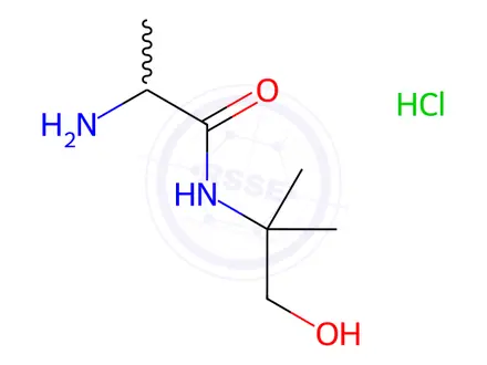 Chemical structure of 2-Amino-N-(2-hydroxy-1,1-dimethylethyl)-propanamide hydrochloride