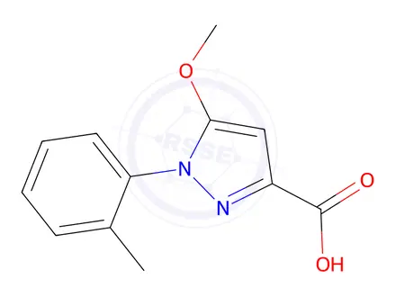 Chemical structure of 5-Methoxy-1-(o-tolyl)-1H-pyrazole-3-carboxylic acid