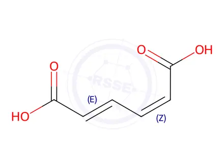 Chemical structure of Cis, trans muconic acid