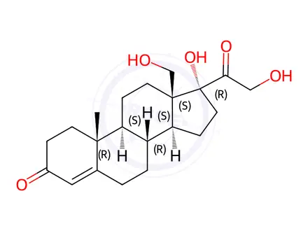 Chemical structure of 18-hydroxy-11-deoxycortisol