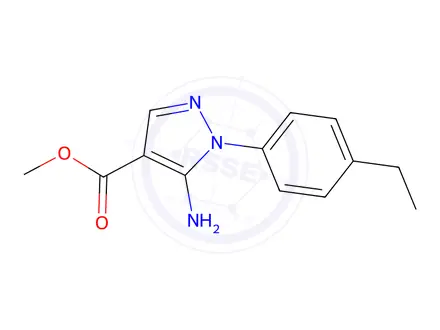 Chemical structure of Methyl 5-amino-1-(4-ethylphenyl)-1H-pyrazole-4-carboxylate