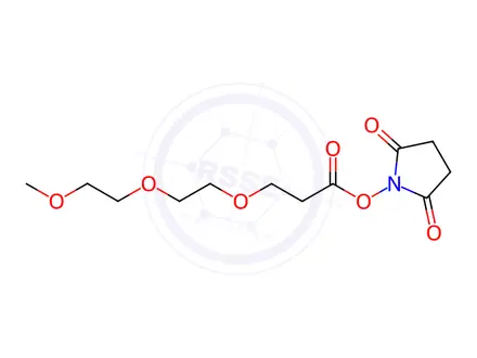 Chemical structure of m-PEG3-NHS ester