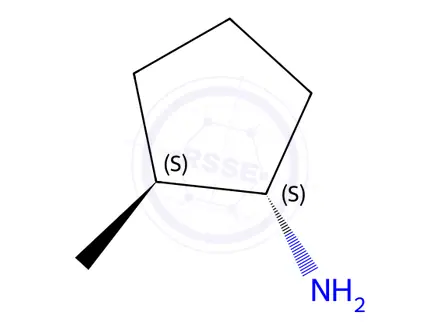 Chemical structure of (1S,2S)-2-methylcyclopentan-1-amine