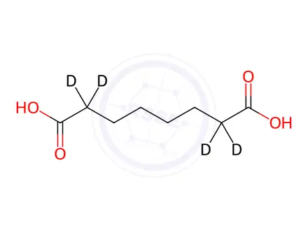 Chemical structure of 1,8-Octanedioic-2,2,7,7-d4 Acid