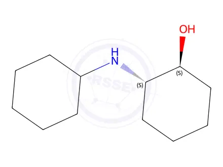 Chemical structure of (1s,2s)-2-(cyclohexylamino)cyclohexan-1-ol