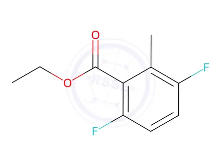 Chemical structure of Benzoic acid, 3,6-difluoro-2-methyl-, ethyl ester