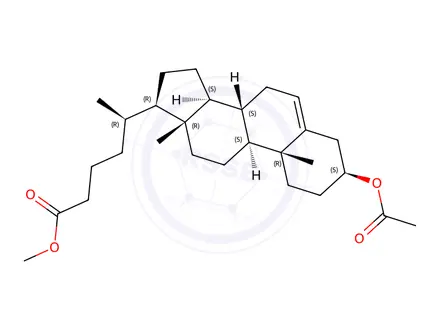 Chemical structure of Methyl (3β)-3-(acetyloxy)chol-5-ene-24-carboxylate