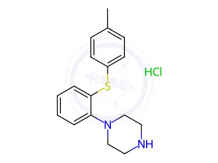 Chemical structure of Desmethyl Vortioxetine Hydrochloride