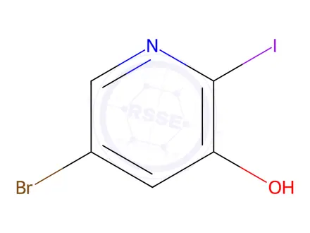 Chemical structure of 5-Bromo-2-iodopyridin-3-ol