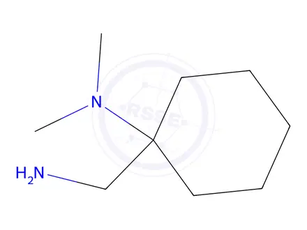 Chemical structure of 1-(Aminomethyl)-N,N-dimethylcyclohexan-1-amine