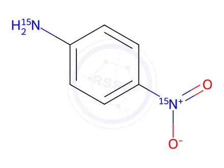 Chemical structure of 4-Nitroaniline-¹⁵N₂