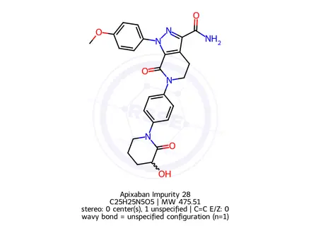 Chemical structure of Hydroxy Apixaban