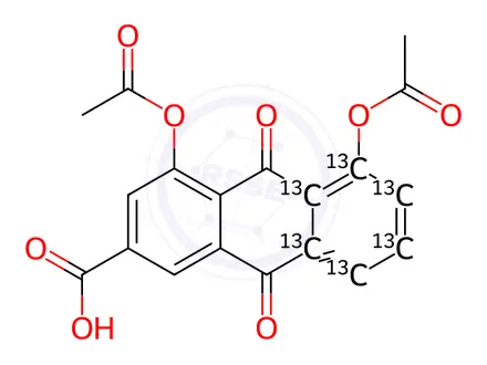 Chemical structure of Diacerein-13C6