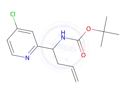 Chemical structure of tert-butyl(S)-(1-(4-chloropyridin-2-yl)but-3-en-1-yl)carbamate