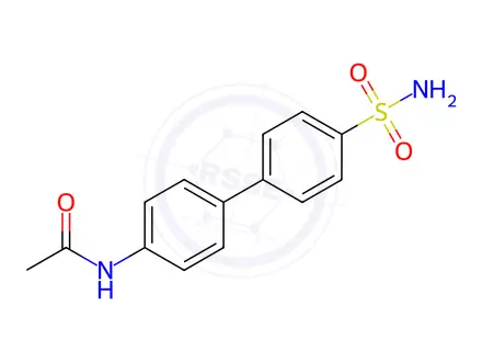 Chemical structure of N-(4'-sulfamoyl-[1,1'-biphenyl]-4-yl)acetamide
