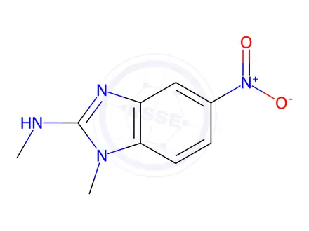 Chemical structure of N,1-dimethyl-5-nitro-1H-benzo[d]imidazol-2-amine