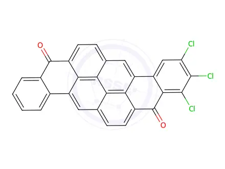 Chemical structure of trichloropyranthrene-8,16-dione