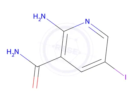 Chemical structure of 2-aMino-5-iodonicotinaMide