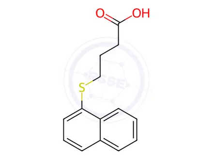 Chemical structure of 4-(Naphthalen-1-ylthio)butanoic acid