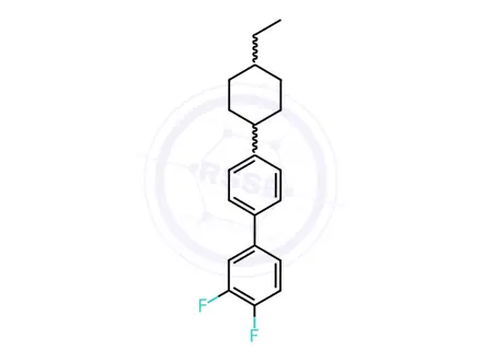 Chemical structure of 3,4-Difluoro-4'-(trans-4-ethylcyclohexyl)biphenyl