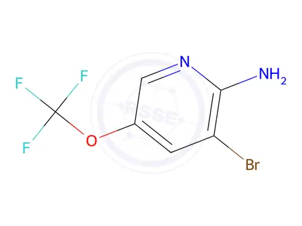 Chemical structure of 3-Bromo-5-(trifluoromethoxy)pyridin-2-amine