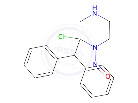 Chemical structure of N-Nitroso Chlorobenzhydryl Piperazine