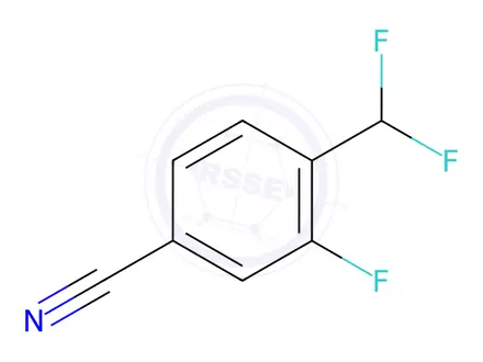 Chemical structure of Benzonitrile, 4-(difluoromethyl)-3-fluoro-