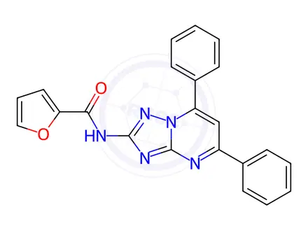 Chemical structure of N-(5,7-Diphenyl-[1,2,4]triazolo[1,5-a]pyrimidin-2-yl)furan-2-carboxamide