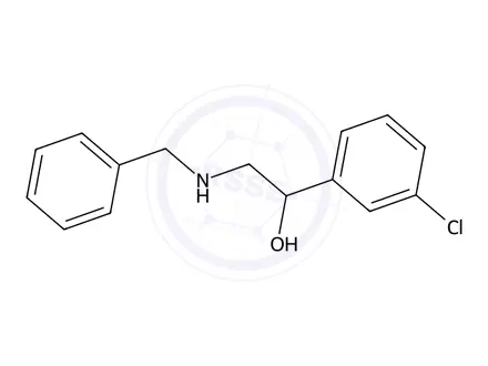 Chemical structure of 2-(benzylamino)-1-(3-chlorophenyl)ethan-1-ol