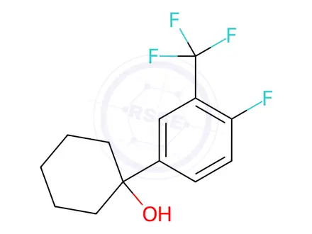 Chemical structure of 1-(4-fluoro-3-(trifluoromethyl)phenyl)cyclohexanol