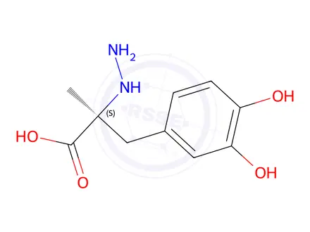 Chemical structure of Carbidopa