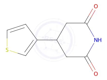 Chemical structure of 4-(3-thienyl)piperidine-2,6-dione