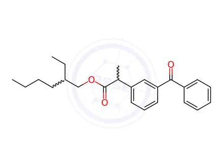 Chemical structure of Ketoprofen 2-Ethylhexyl Ester