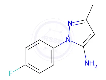 Chemical structure of 1-(4-Fluorophenyl)-3-methyl-1H-pyrazol-5-amine