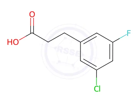 Chemical structure of 3-(3-Chloro-5-fluoro-phenyl)-propionic acid