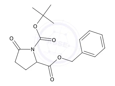 Chemical structure of 2-Benzyl 1-tert-butyl 5-oxopyrrolidine-1,2-dicarboxylate