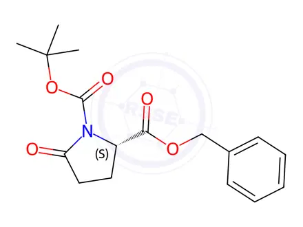 Chemical structure of Benzyl (S)-1-Boc-5-oxopyrrolidine-2-carboxylate