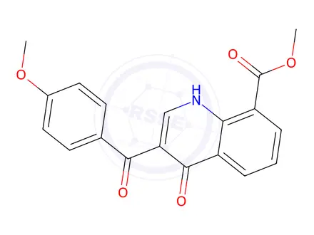 Chemical structure of Methyl 3-(4-methoxybenzoyl)-4-oxo-1,4-dihydroquinoline-8-carboxylate
