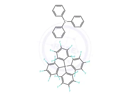 Chemical structure of Triphenylmethylium tetrakis(perfluorophenyl)borate