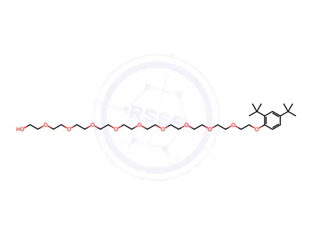 Chemical structure of 29-(2,4-Di-tert-butylphenoxy)-3,6,9,12,15,18,21,24,27-nonaoxanonacosan-1-ol