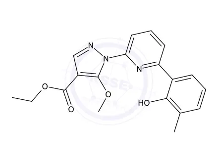 Chemical structure of Ethyl 1-(6-(2-hydroxy-3-methylphenyl)pyridin-2-yl)-5-methoxy-1H-pyrazole-4-carboxylate