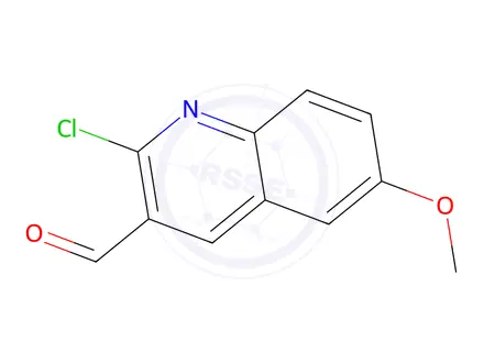 Chemical structure of 2-Chloro-6-methoxyquinoline-3-carbaldehyde