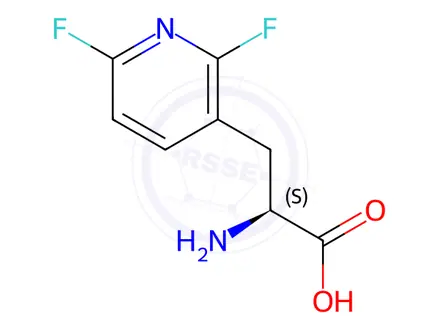 Chemical structure of (2S)-2-AMINO-3-(2,6-DIFLUOROPYRIDIN-3-YL)PROPANOIC ACID DIHYDROCHLORIDE