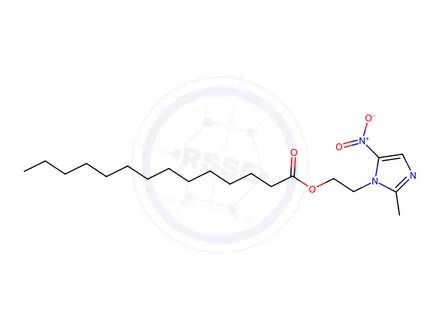 Chemical structure of metronidazole myristate