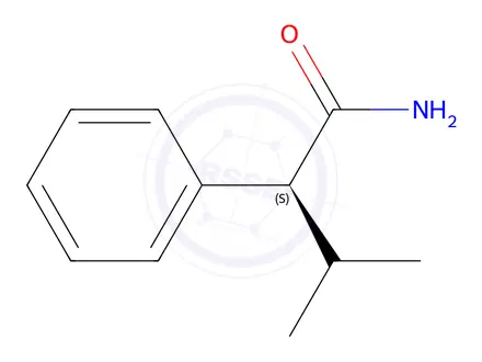 Chemical structure of (S)-3-methyl-2-phenylbutanamide