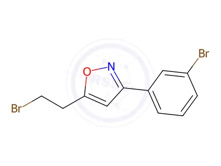 Chemical structure of 5-(2-Bromoethyl)-3-(3-bromophenyl)isoxazole
