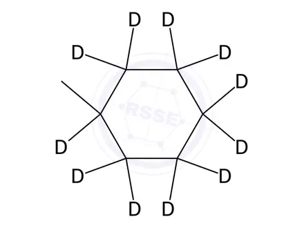 Chemical structure of Methylcyclohexane-d11 (ring-d11)