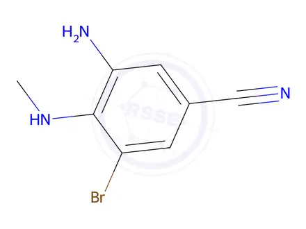 Chemical structure of 3-Amino-5-bromo-4-(methylamino)benzonitrile