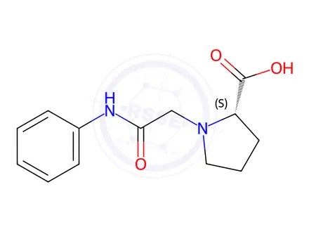Chemical structure of (S)-1-Phenylcarbamoylmethyl-pyrrolidine-2-carboxylic acid
