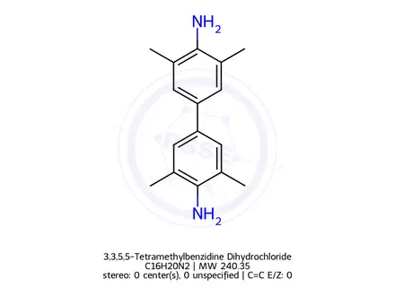 Chemical structure of 3,3',5,5'-Tetramethylbenzidine
